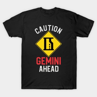 Funny Zodiac Horoscope Gemini Road Sign Traffic Signal T-Shirt